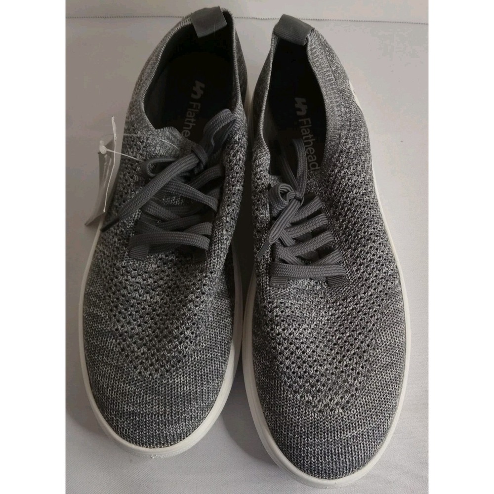 Flatheads Luft Mens Knit Sneakers Shadow Grey Low Top Casual Shoes Size 11 NEW